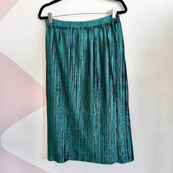 Vintage Blue Velvet Maxi Skirt Y2K 90s Grunge Witchy Fairycore Goth Retro Medium - Picture 1 of 5